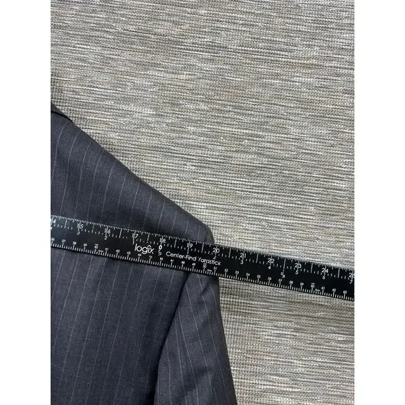 Brooks Brothers Suit Mens 44R/W39 Gray Pinstripe Wool 2 Piece Jacket Pants - Picture 13 of 16